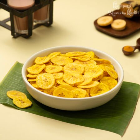 Nendhiram Banana Chips made from Kerala Nendran bananas and fried in pure coconut oil